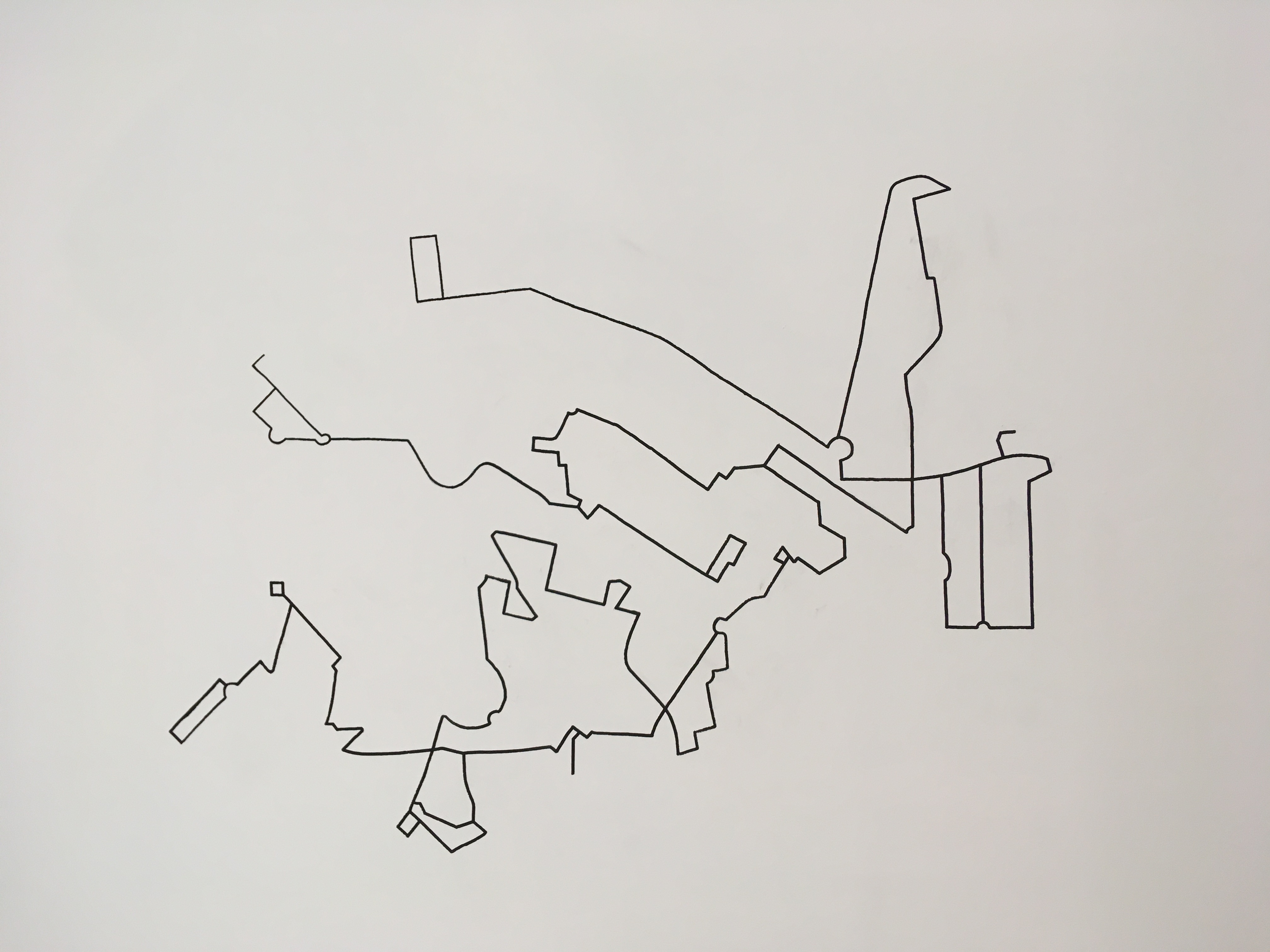 Dono, percorsi, 2020, disegno su parete 